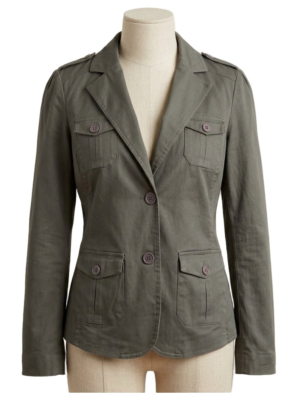 Emmelee for F.C. Olive Green Utility Blazer jacket small